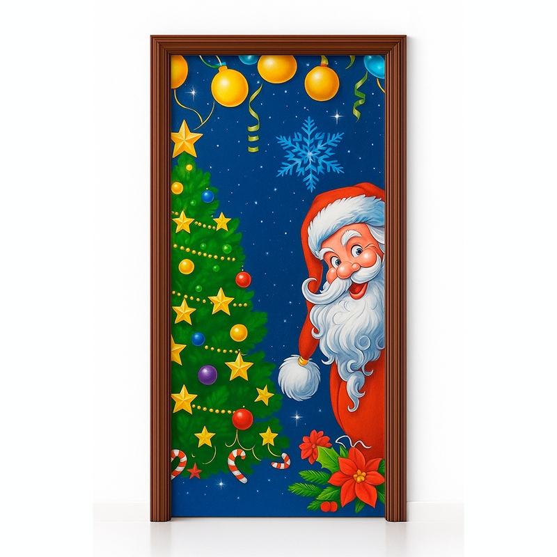 Funda para puerta navideña