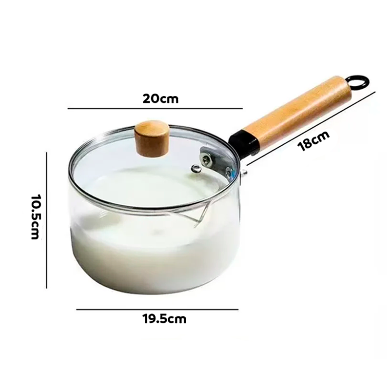 Cacerola de vidrio borosilicato