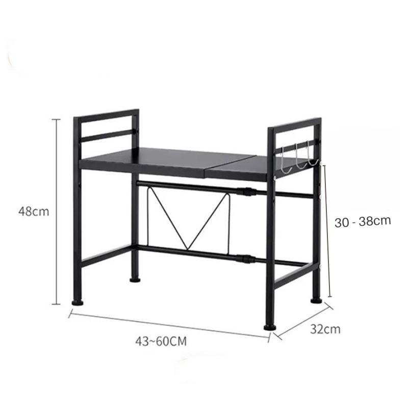 Estante para microondas extendible