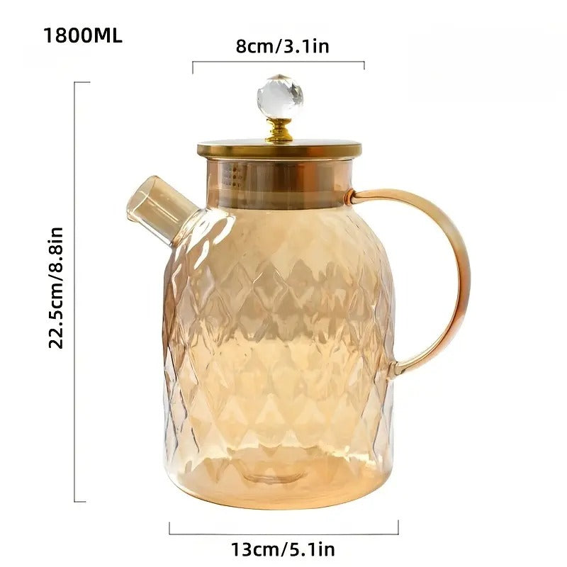Tetera de borosilicato de 1.8L