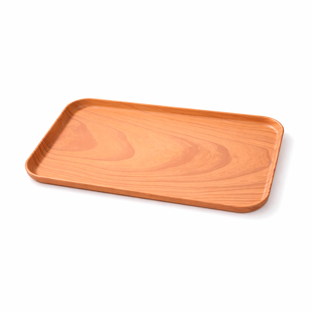 Bandeja Rectangular con Acabado Madera
