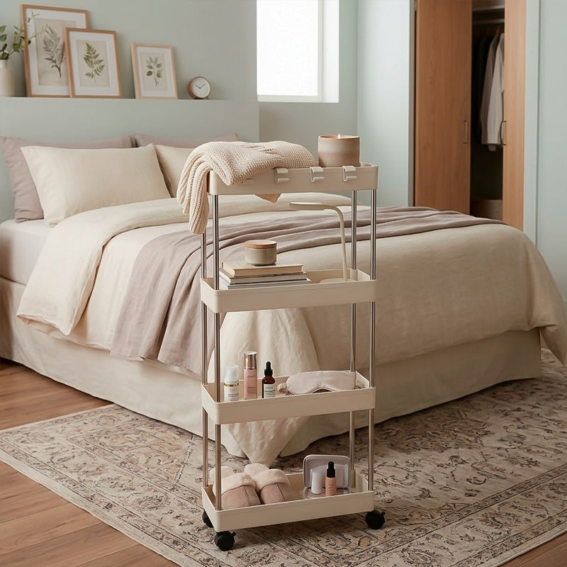 Carrito auxiliar lineal de 4 niveles