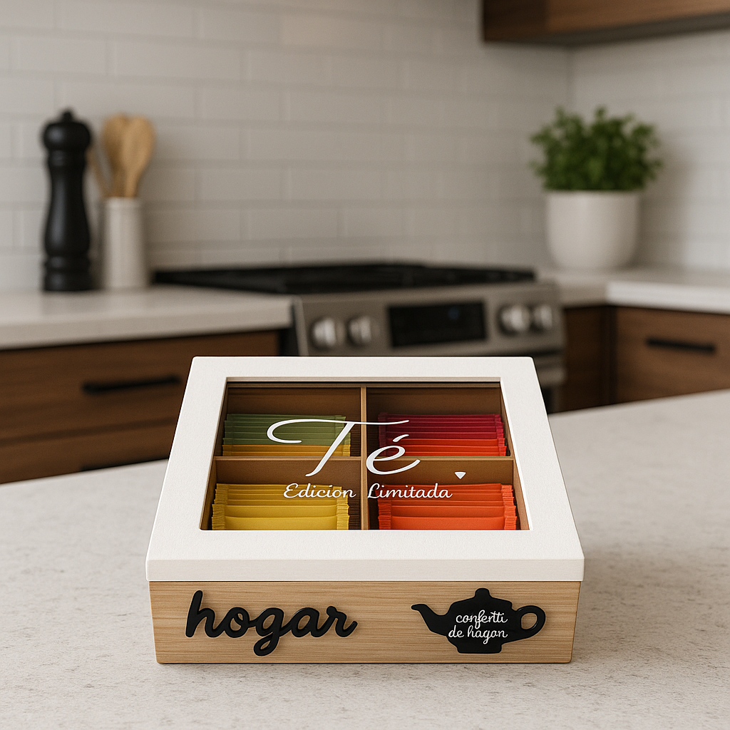 Caja organizador de Té Modelo Hogar