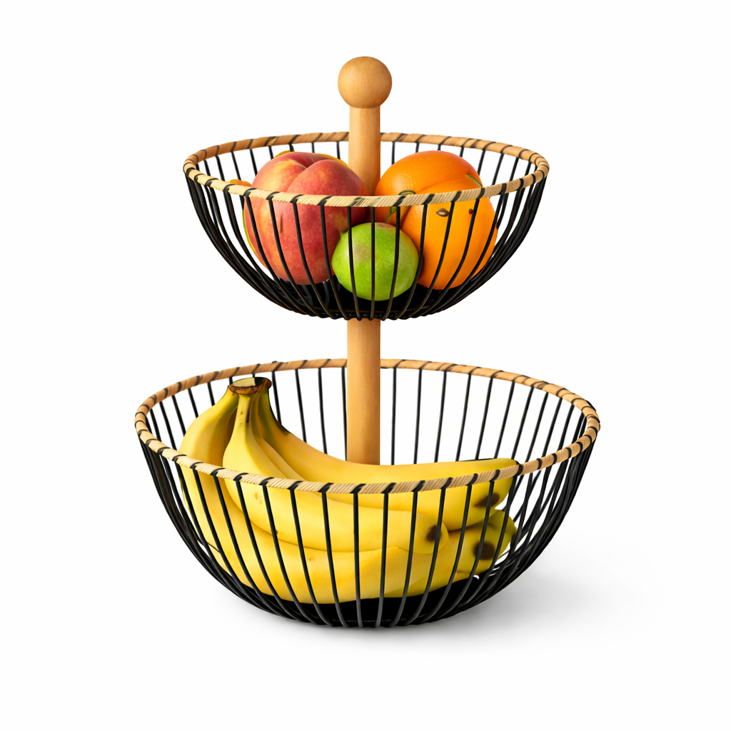 Frutero organizador de 2 niveles