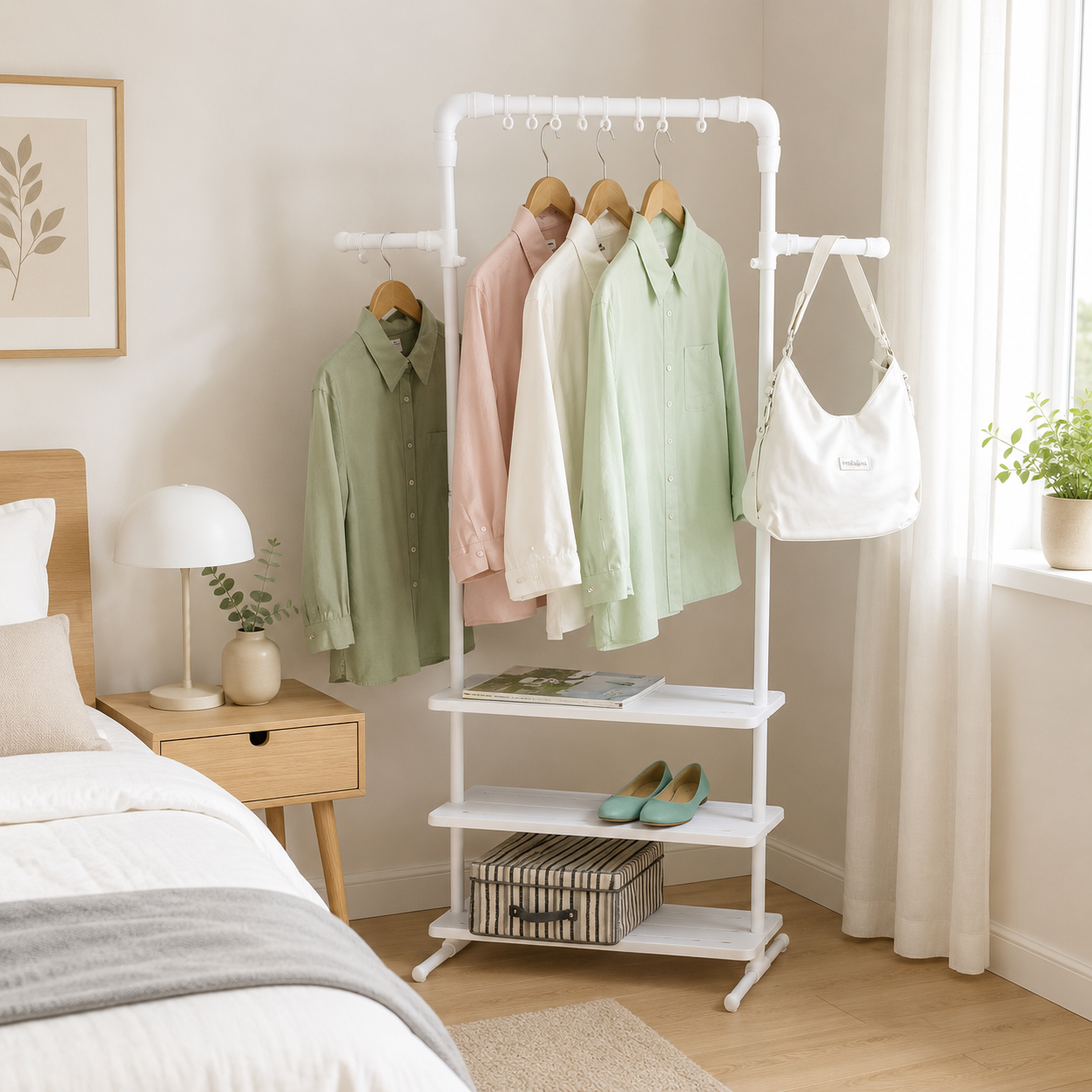 Estante de baño y organizador 2 en 1