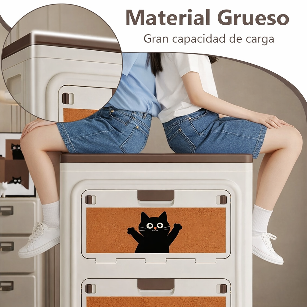 Gabinete de almacenamiento plegable con ruedas