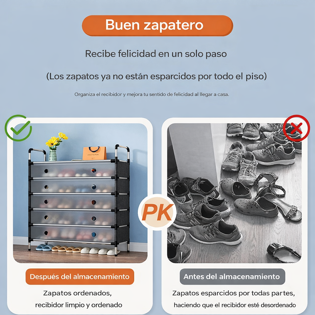 Zapatero de 6 niveles