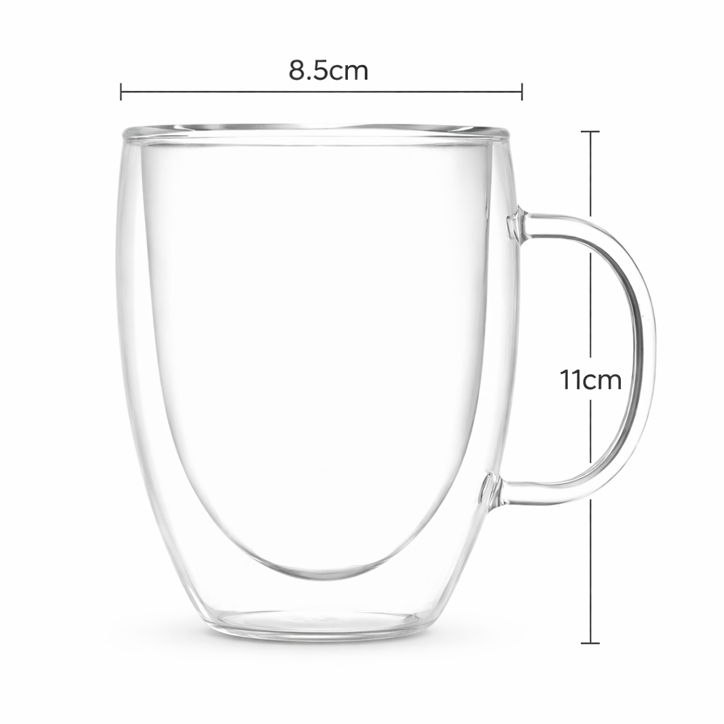 Taza de borosilicato con asa 320ml