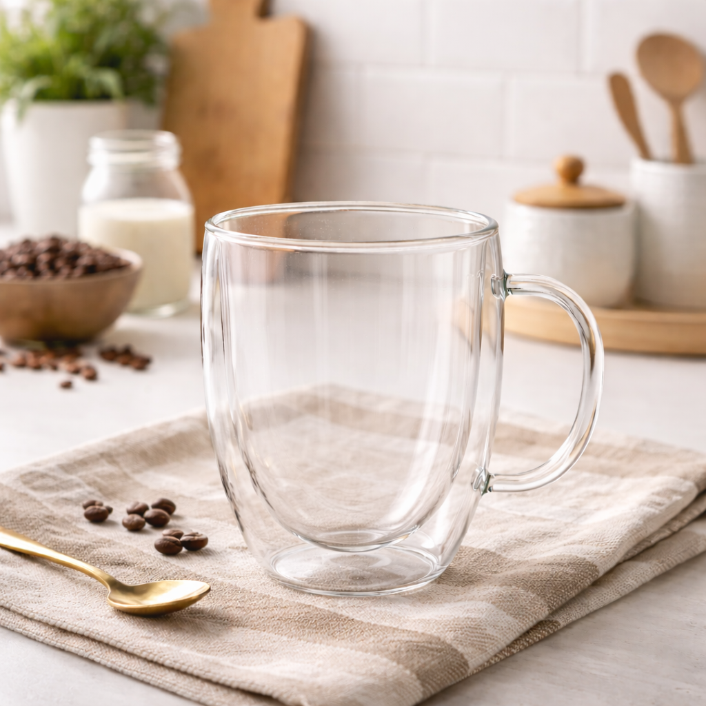 Taza de borosilicato con asa 320ml