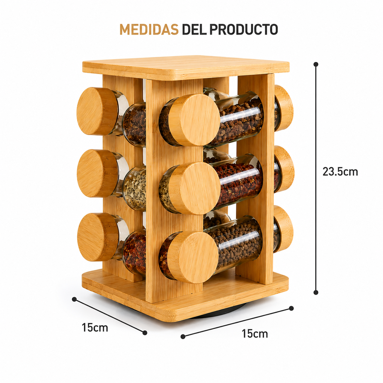 Organizador Giratorio con 12 Frascos