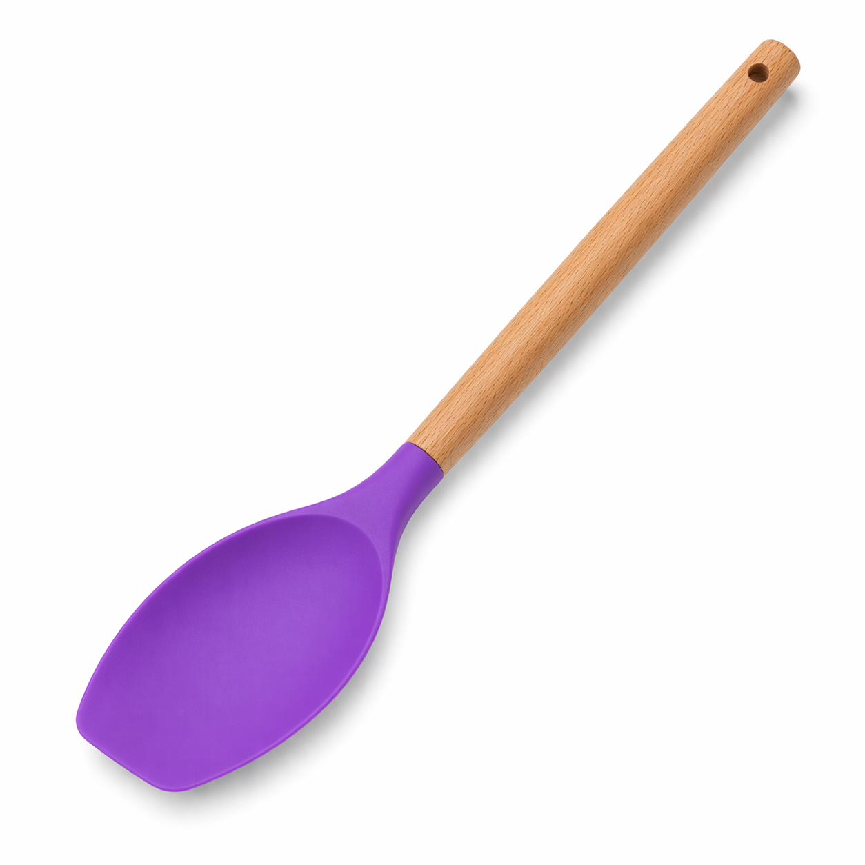 Paleta de Silicona Premium con Mango de Madera