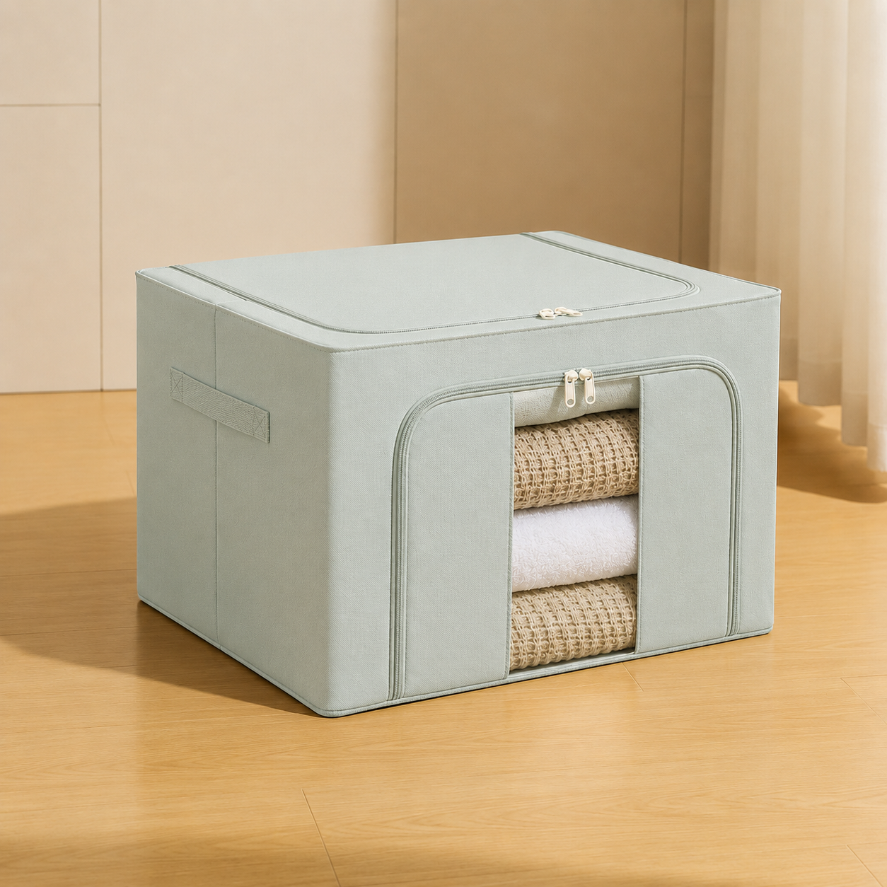 Caja Organizadora de Ropa con Ventana Transparente