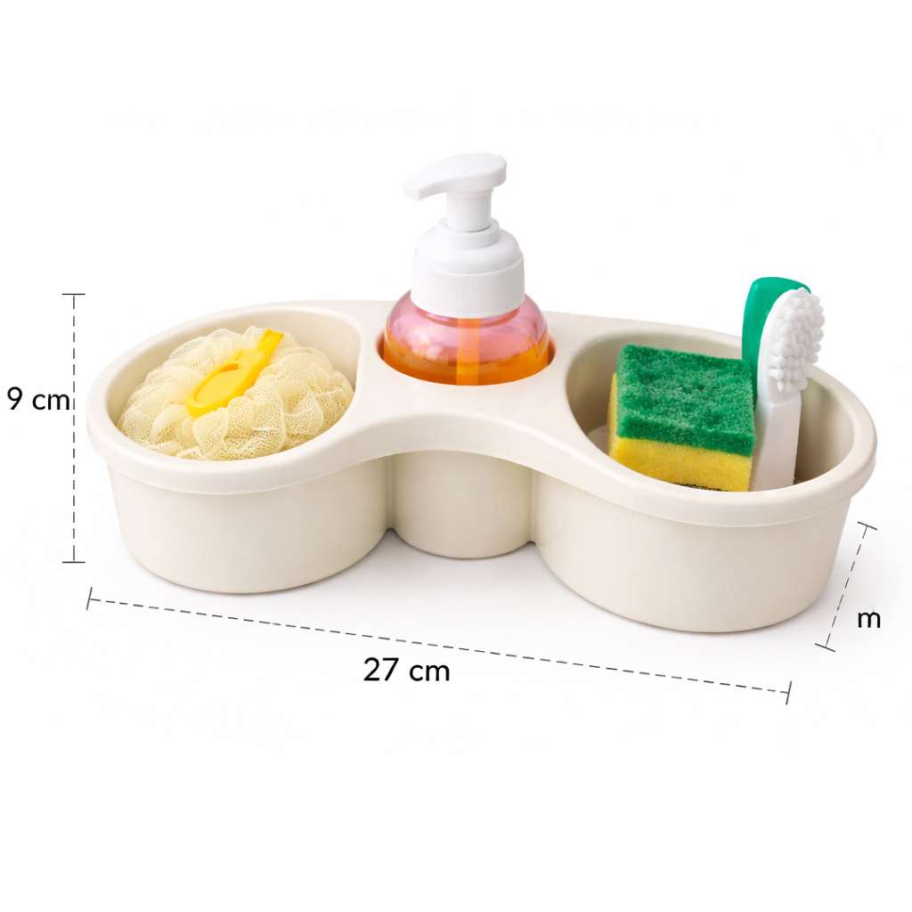 Organizador de Fregadero 3 en 1 con Dispensador