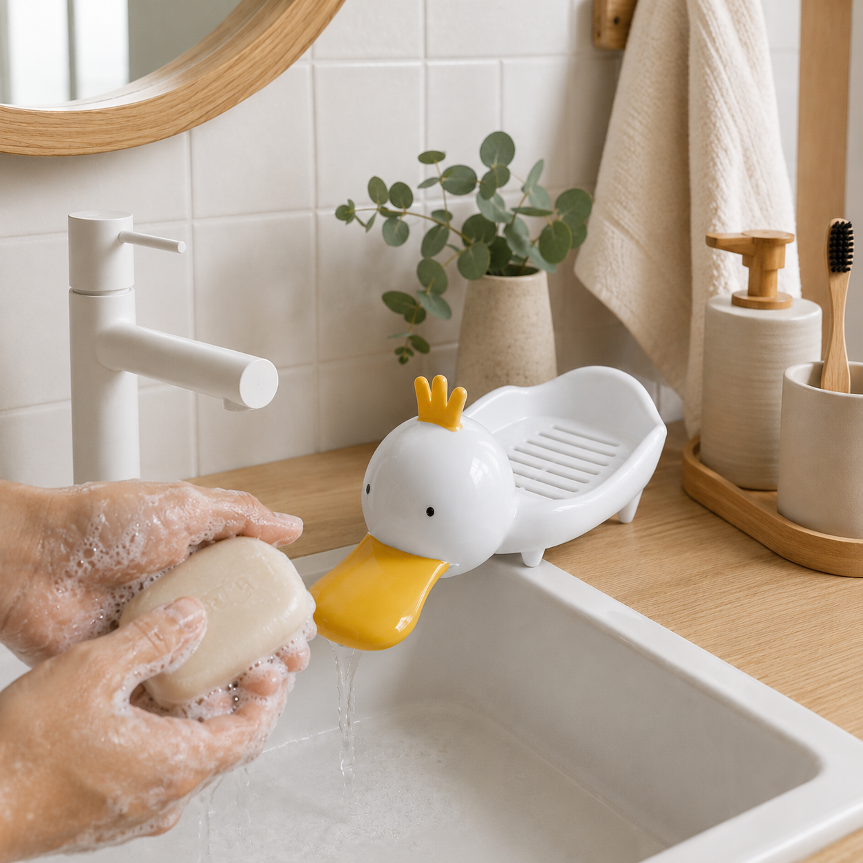 Jabonera Escurridora Diseño Patito