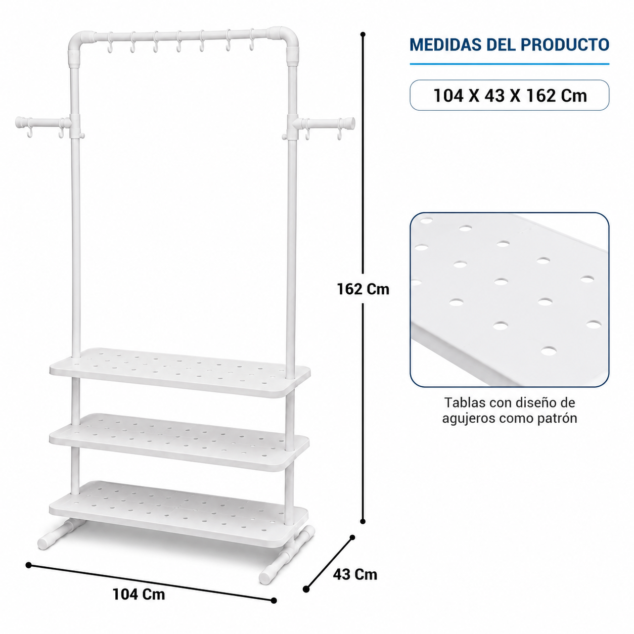 Estante de baño y organizador 2 en 1