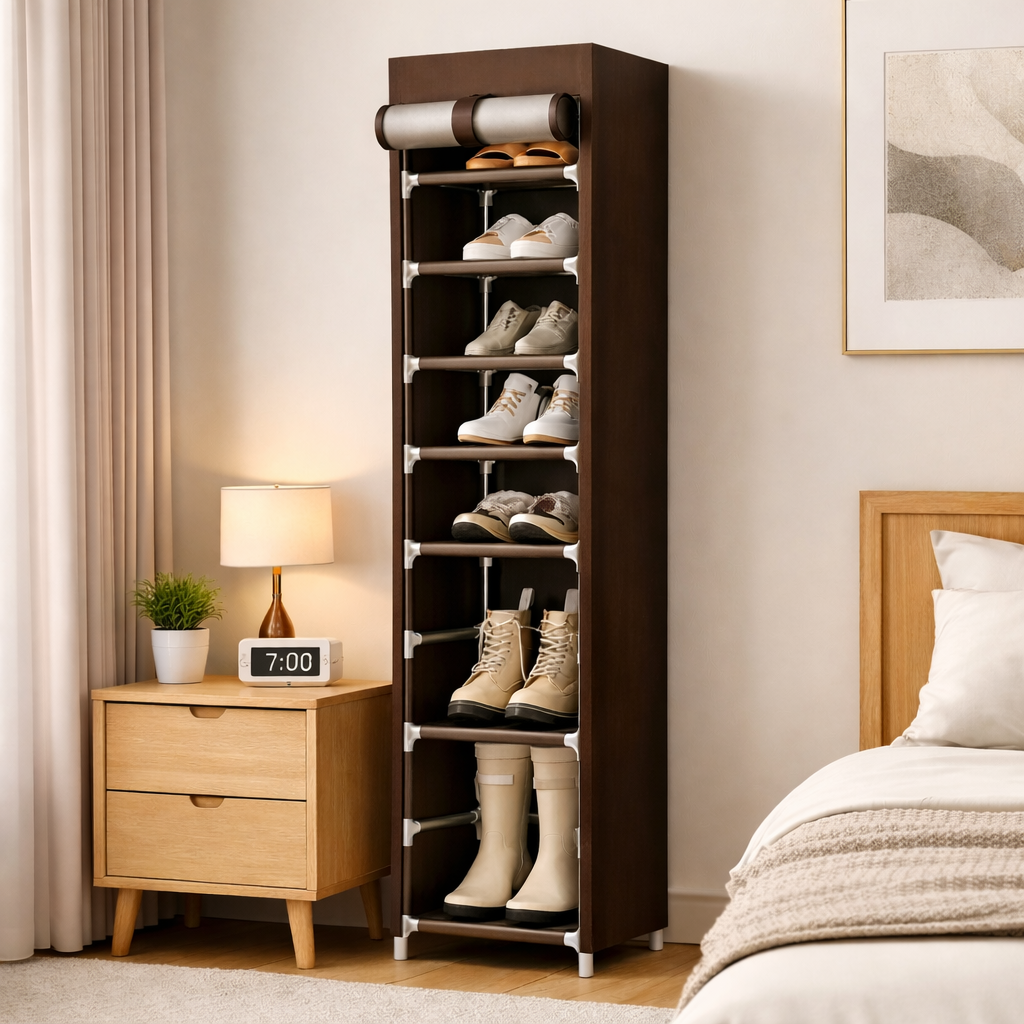 Organizador de Zapatos Vertical con Cubierta