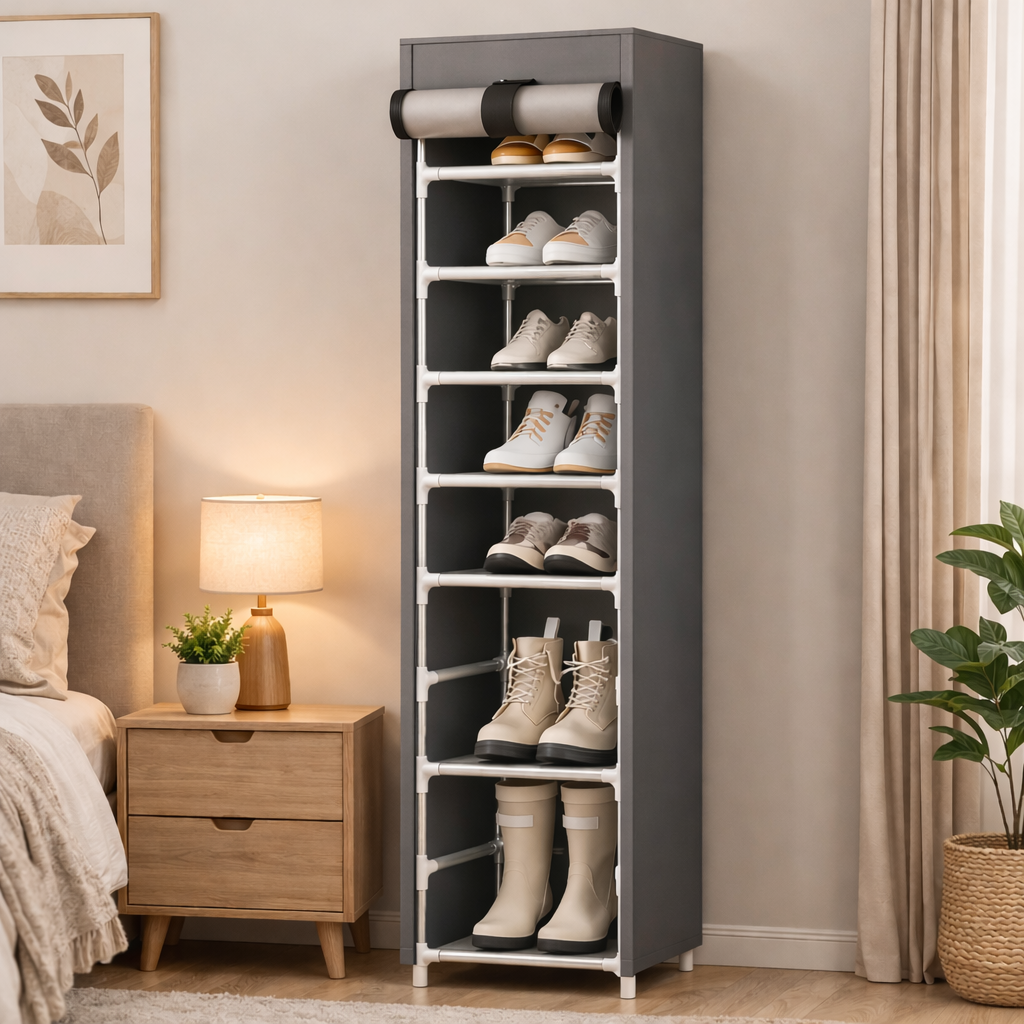 Organizador de Zapatos Vertical con Cubierta