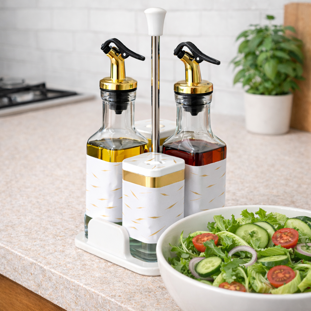 Set Dispensador de Aceite y Vinagre Diseño Elegante