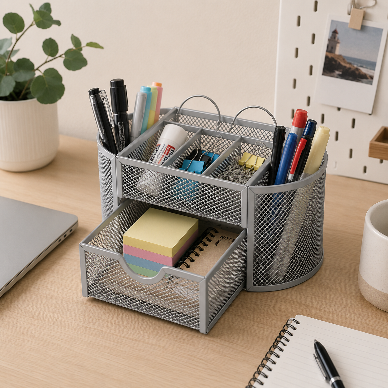 Organizador de escritorio metálico