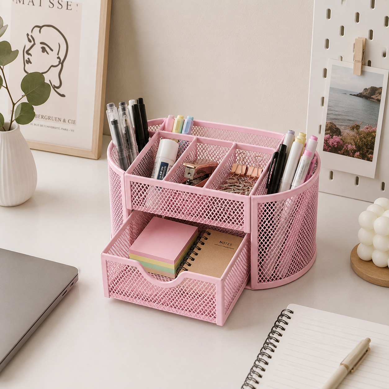 Organizador de escritorio metálico