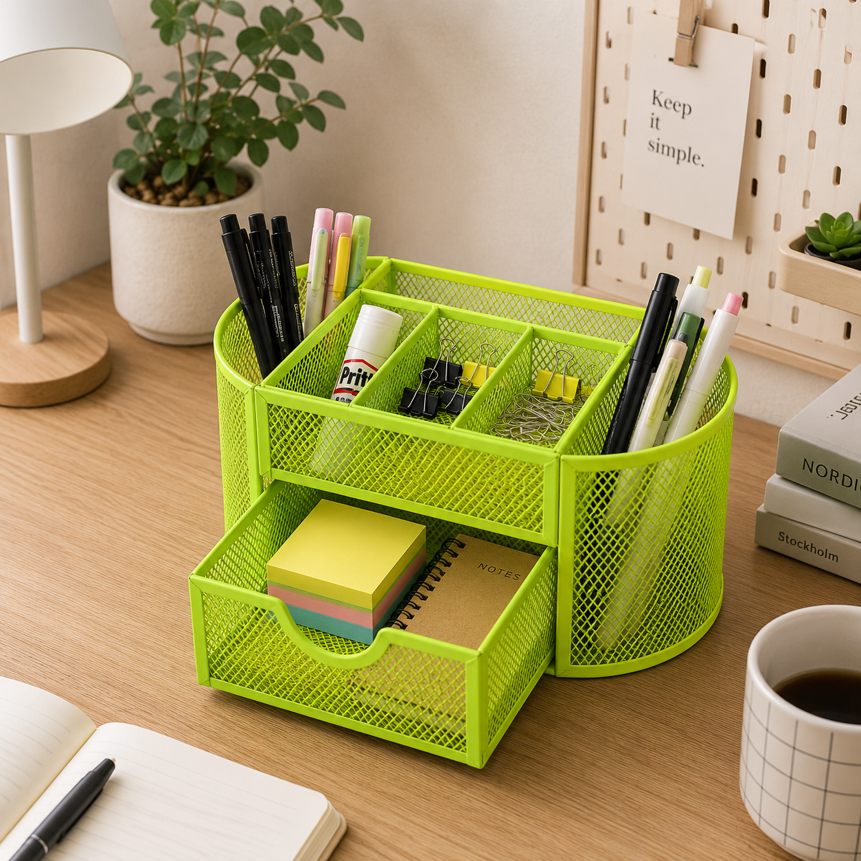 Organizador de escritorio metálico