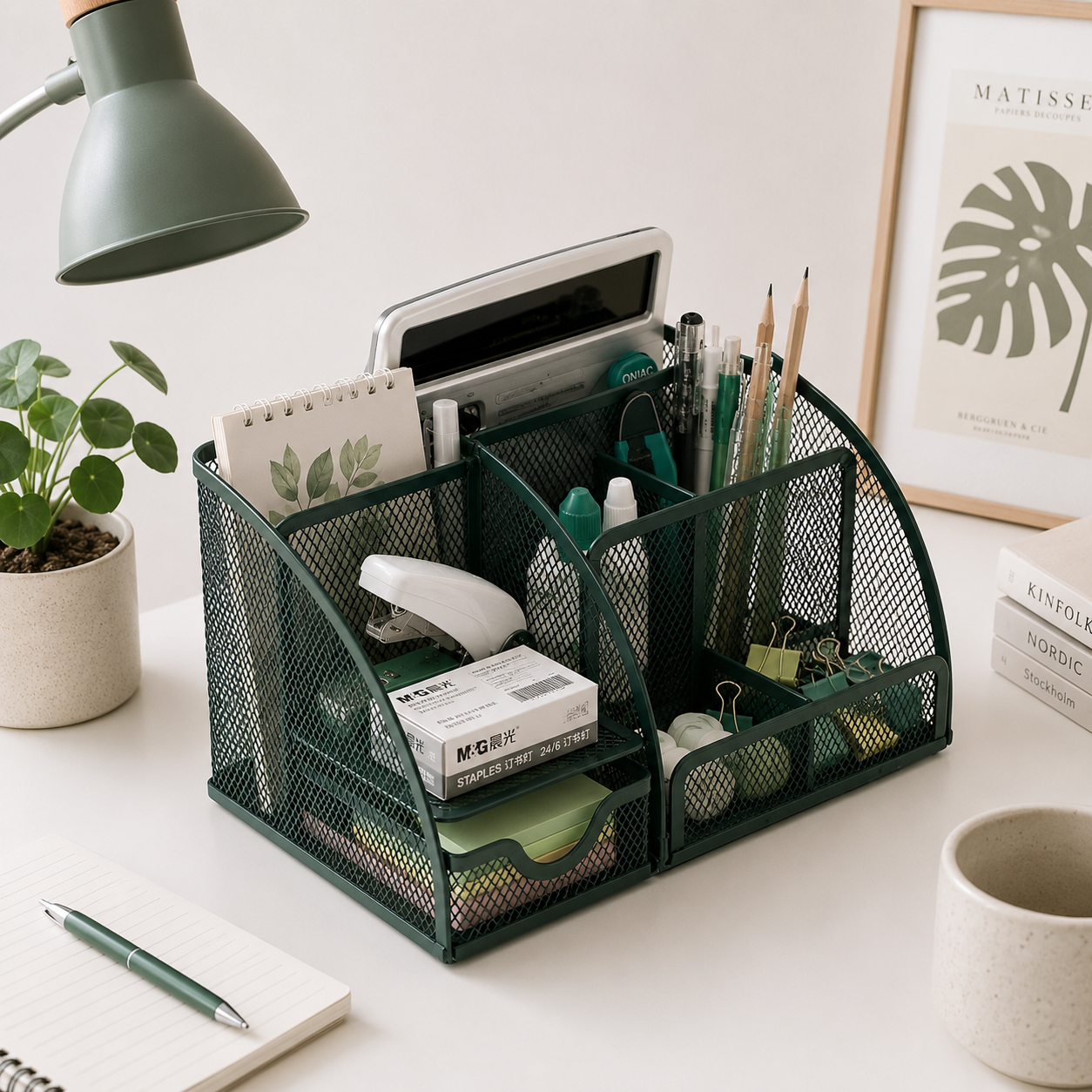 Organizador de Escritorio Metálico Mesh