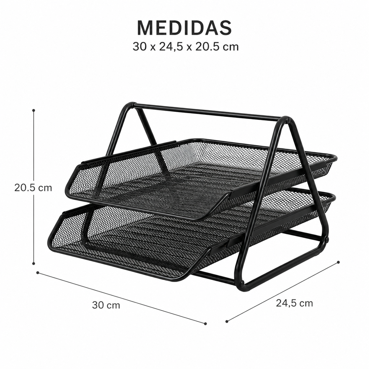 Organizador de escritorio metálico 2 niveles