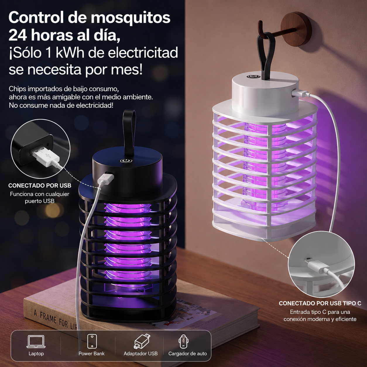 Lámpara Antimosquitos alámbrico Inteligente