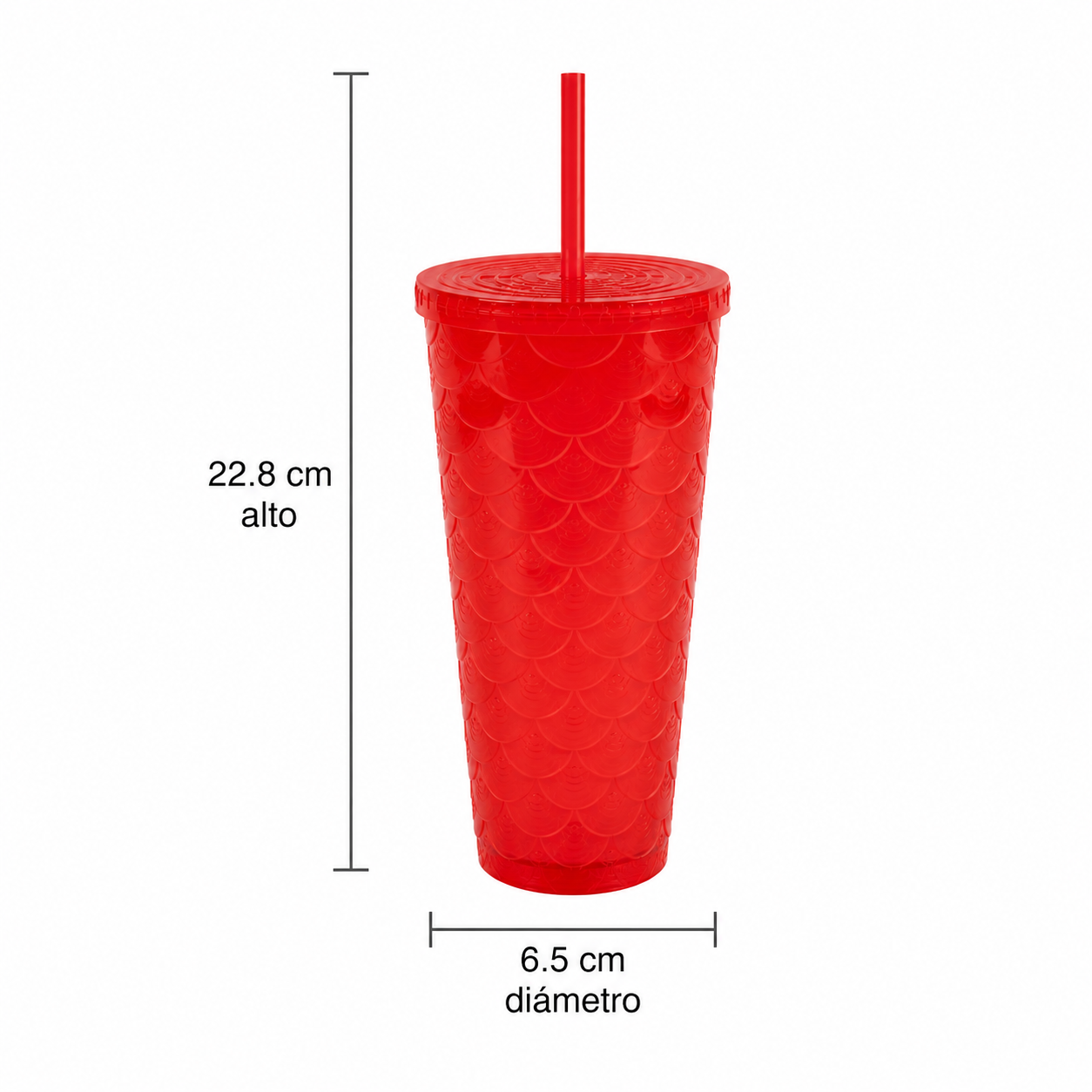 Vaso Tumbler con Tapa y Sorbete