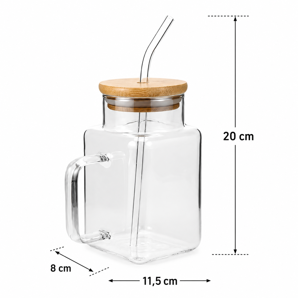 Vaso de Vidrio Borosilicato 600ml