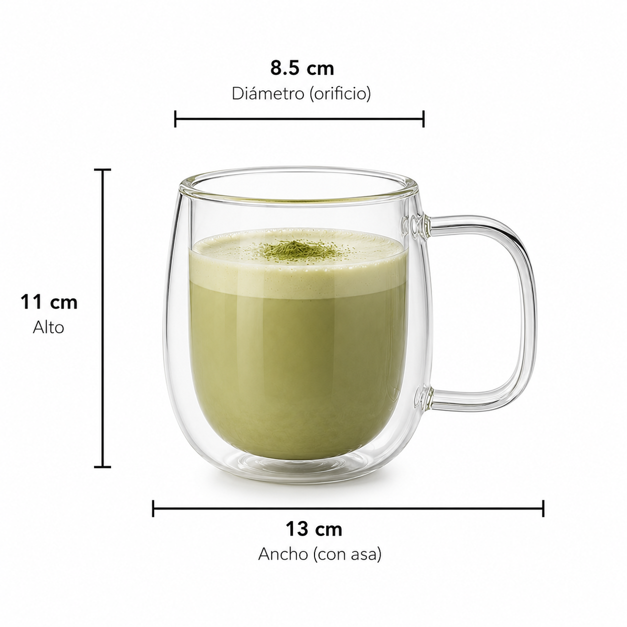 Taza Doble Vidrio Borosilicato 350 ml