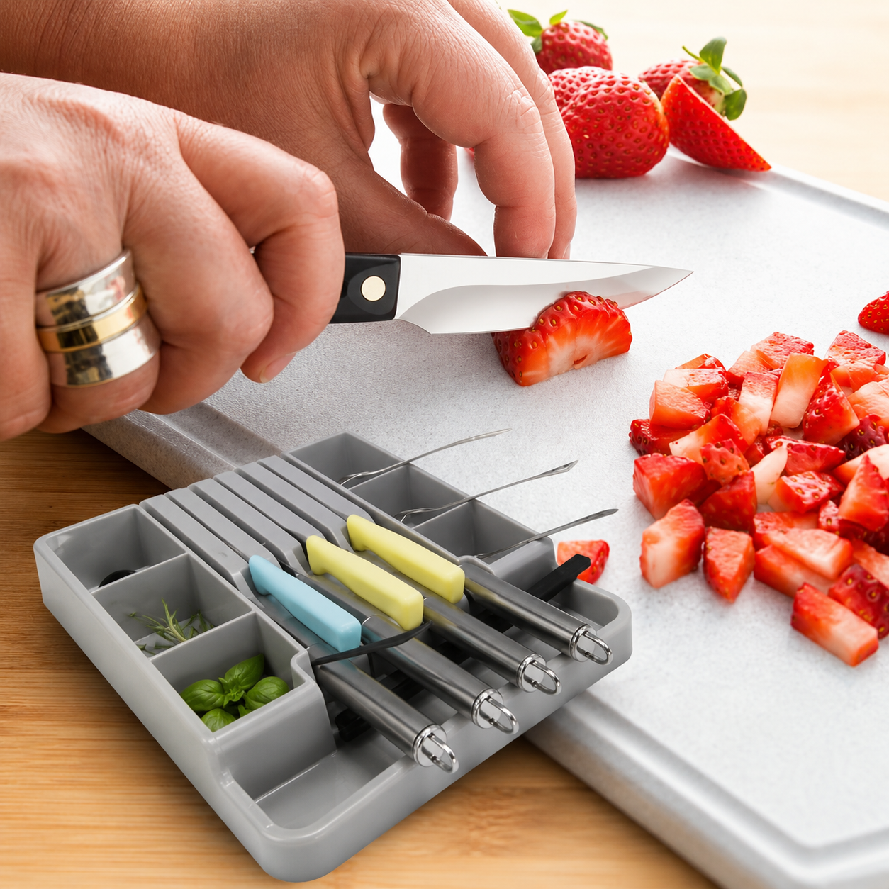 Organizador multifuncional para cocina