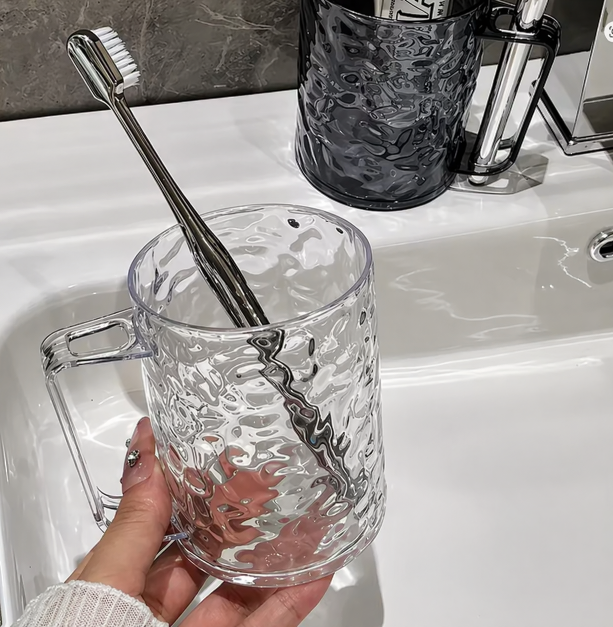 Taza texturizado con asa
