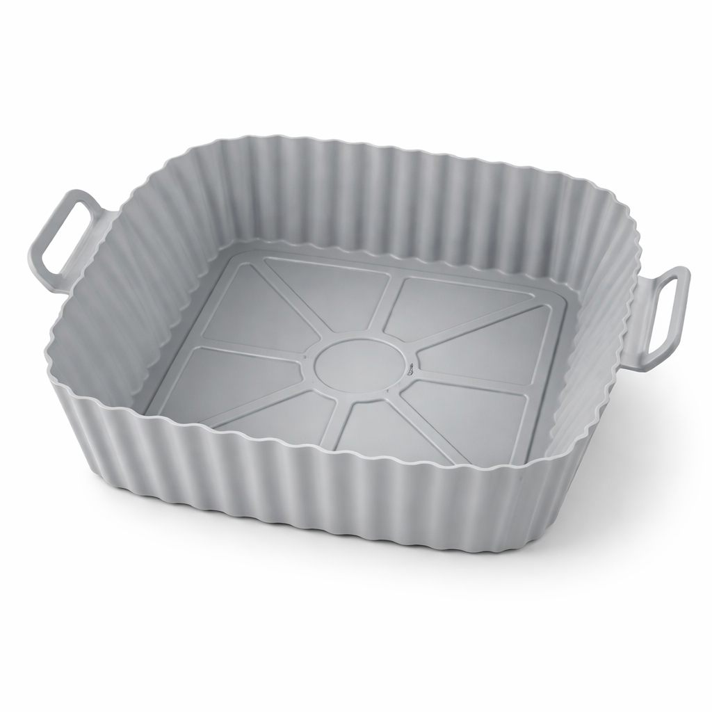 Molde de Silicona Cuadrado para Air Fryer con Asas