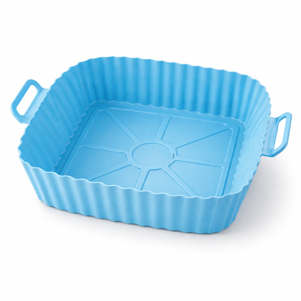 Molde de Silicona Cuadrado para Air Fryer con Asas