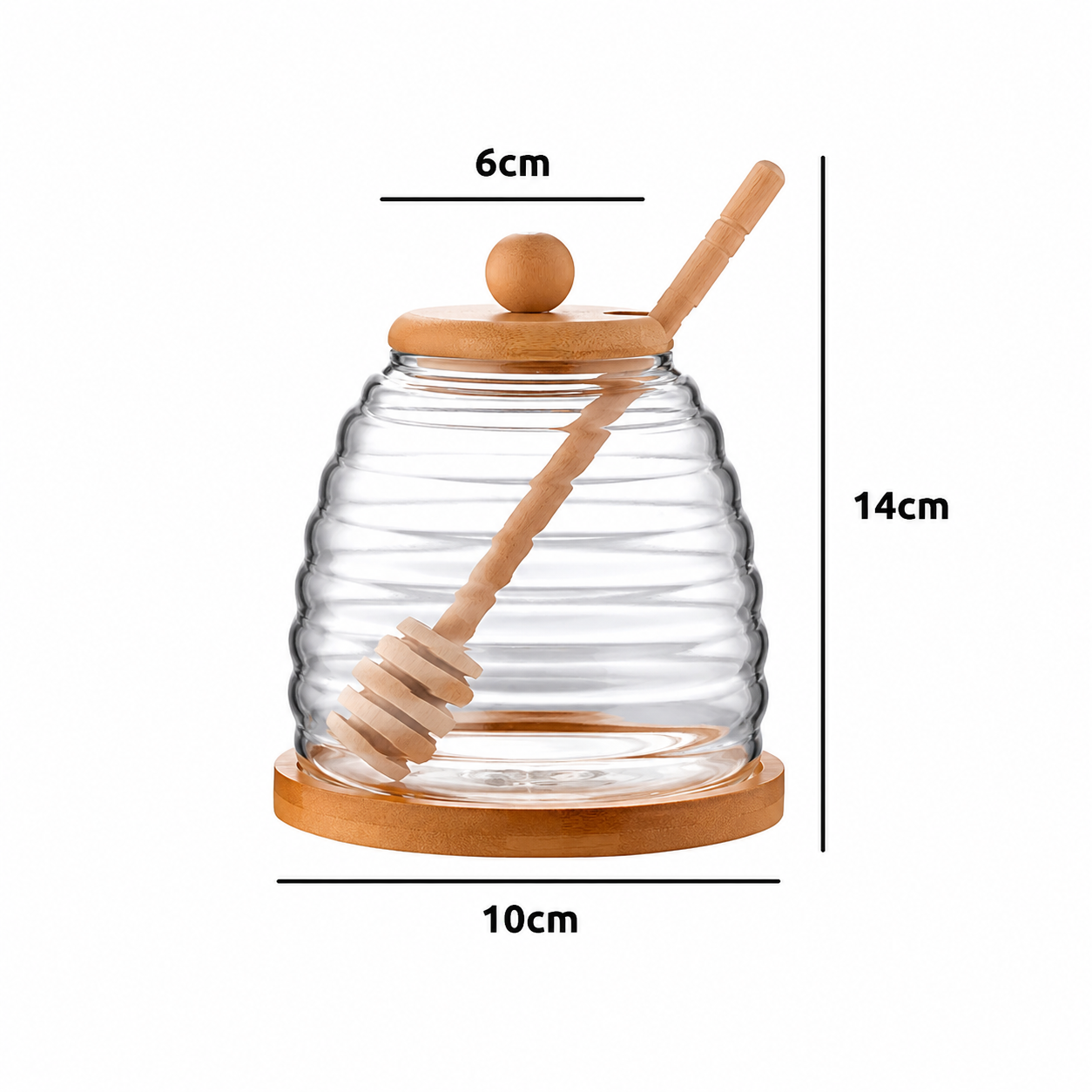 Frasco para miel de vidrio borosilicato 450ml