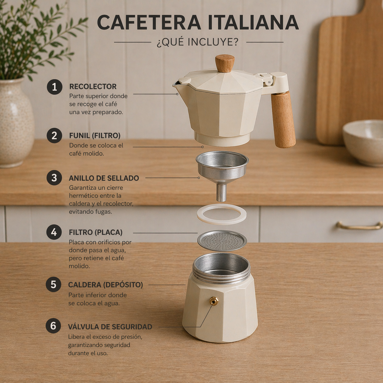 Cafetera Italiana Clásica