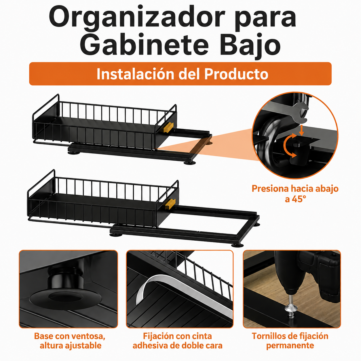 Organizador Deslizante para Gabinete