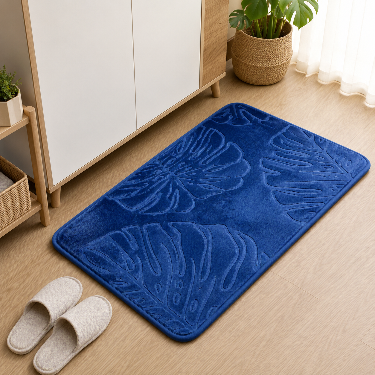 Alfombra Absorbente con Diseño de Hojas