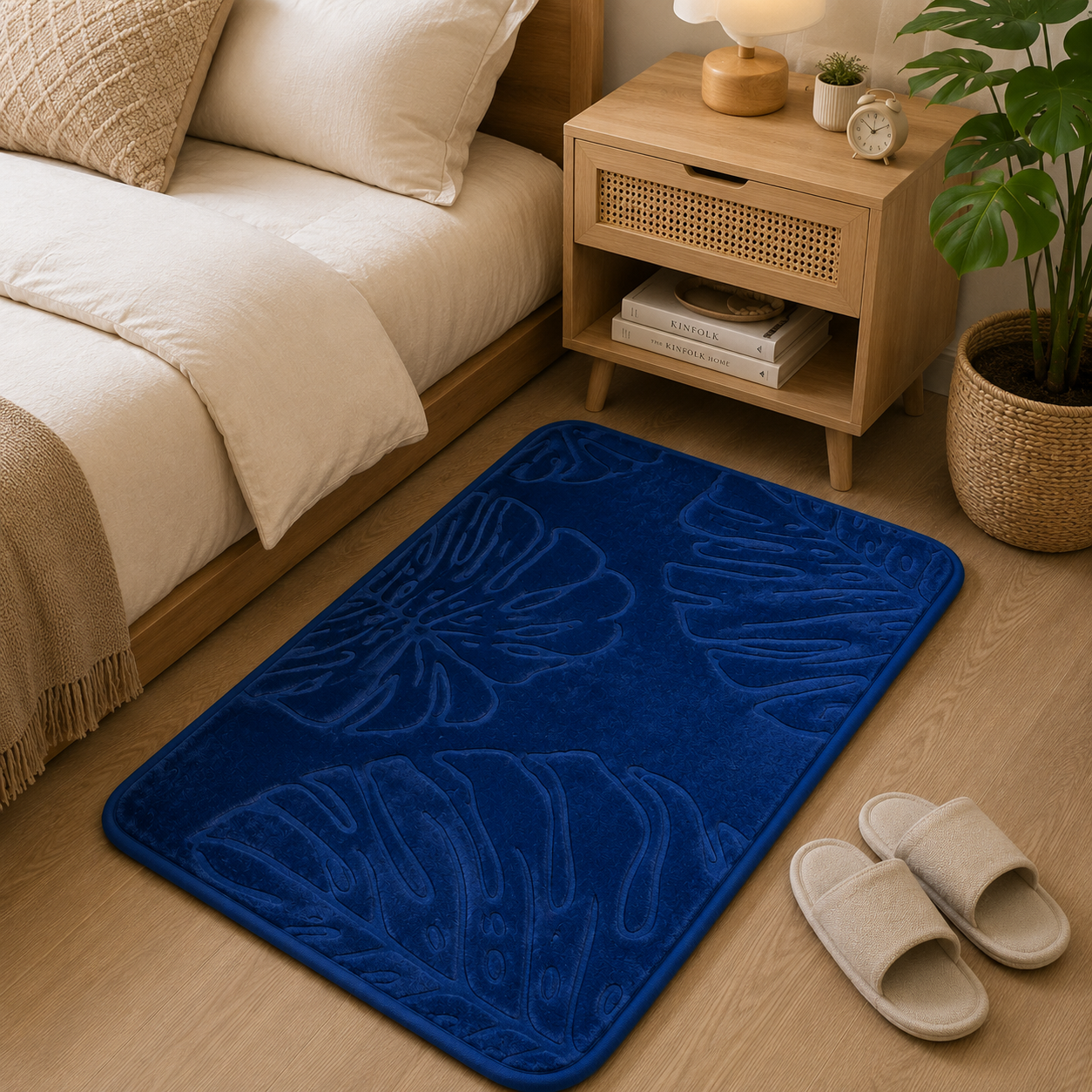 Alfombra Absorbente con Diseño de Hojas