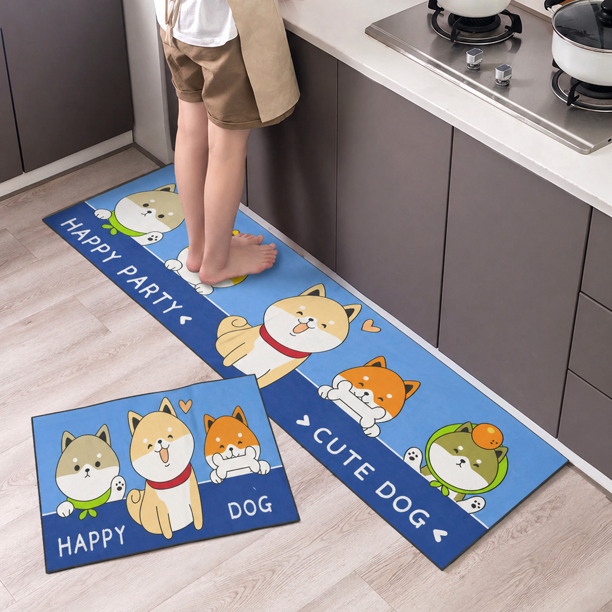 Alfombra de cocina set x2