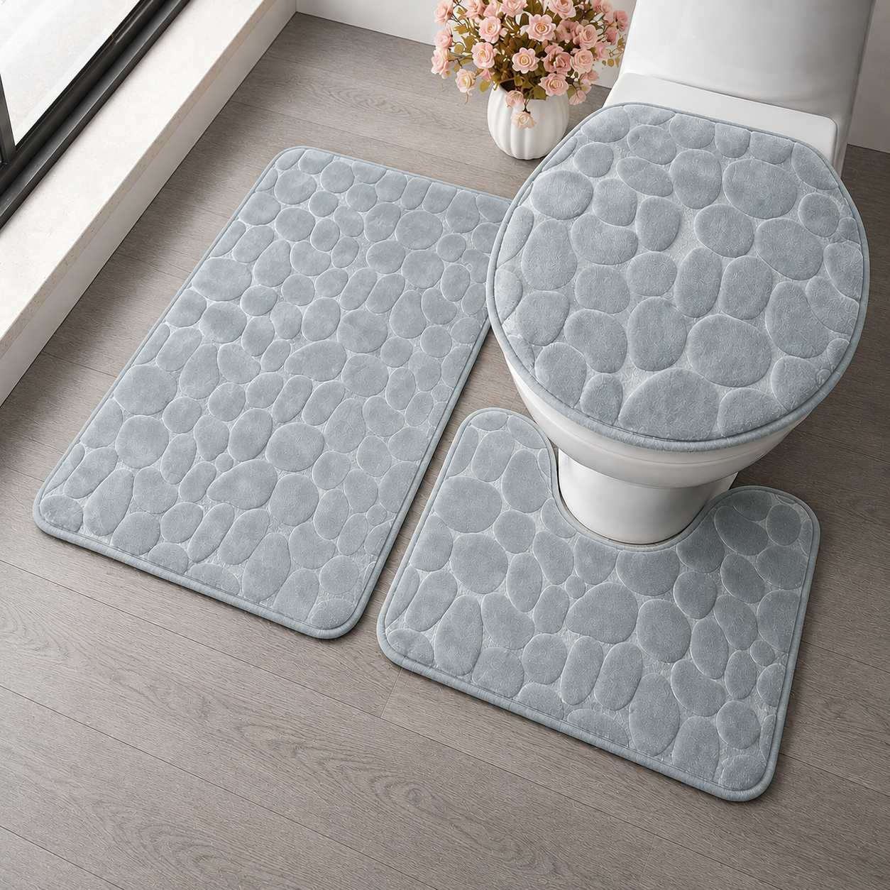 Set de Alfombras para Baño 3 Piezas