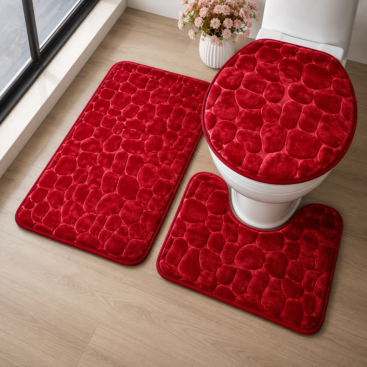 Set de Alfombras para Baño 3 Piezas