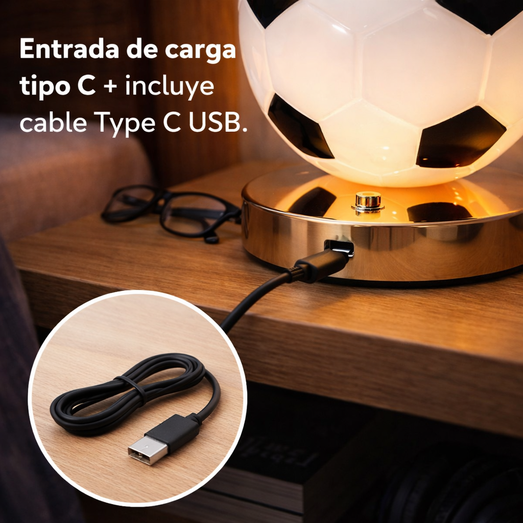 Lámpara LED Balón de Fútbol Inalámbrica
