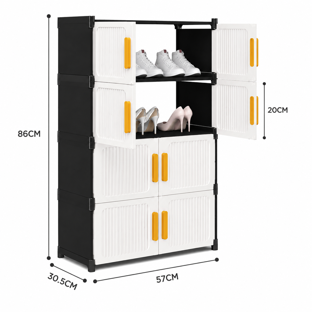 Zapatera Modular Multiusos con Puertas