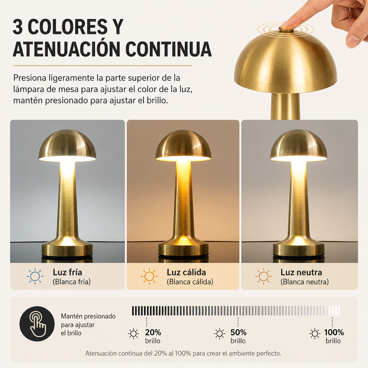Lámpara Mushroom LED