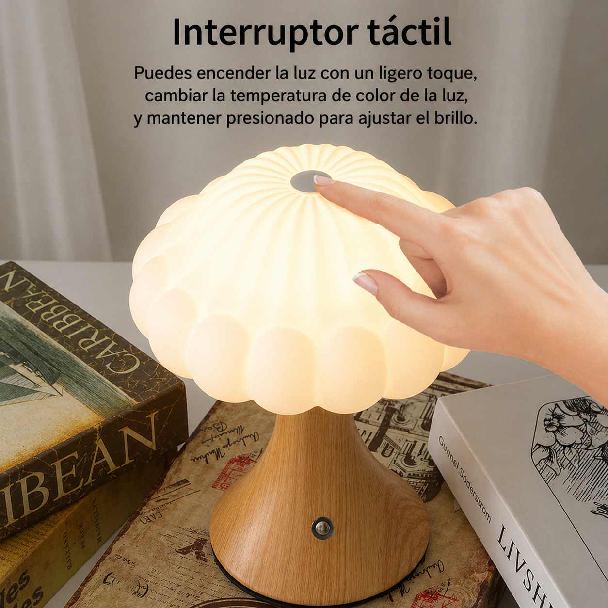 Lámpara de Mesa Hongo LED