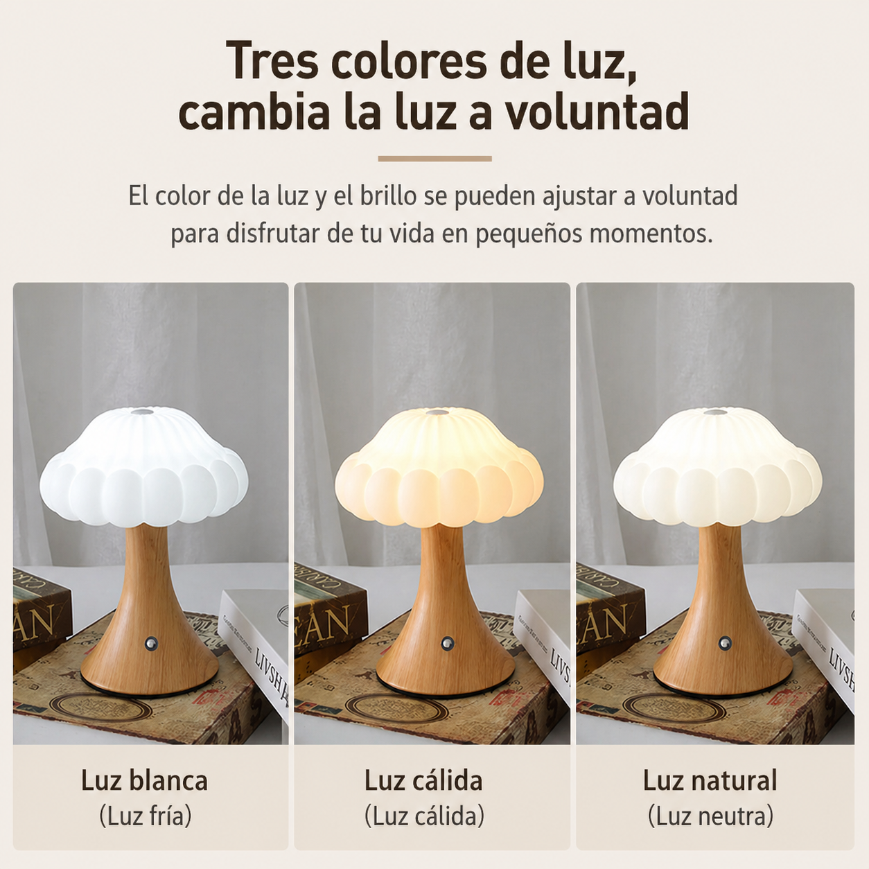 Lámpara de Mesa Hongo LED