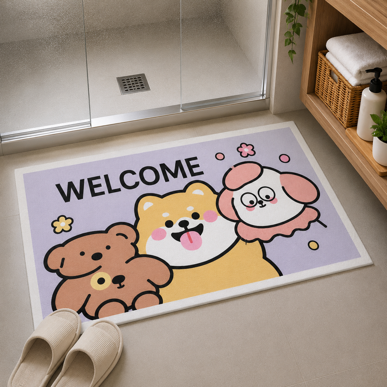 Tapete Antideslizante Absorbente para Baño