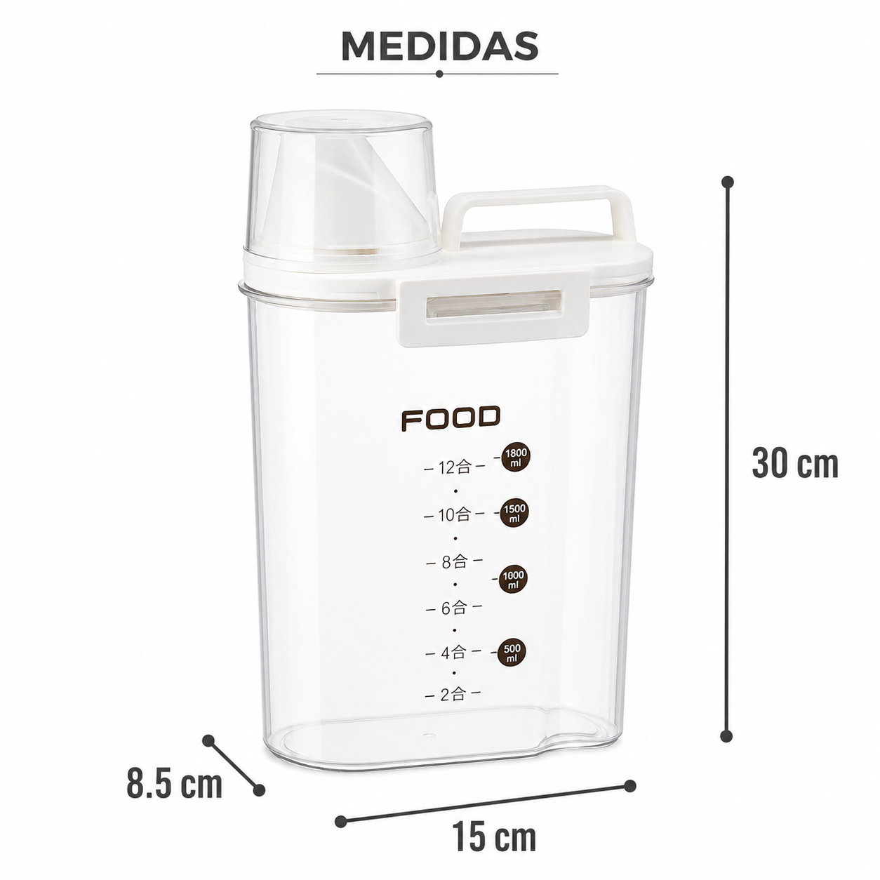 Recipiente de almacenamiento de 2300ml